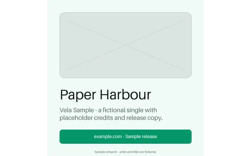 Single Cover Art Plate — poster layout, sample content only