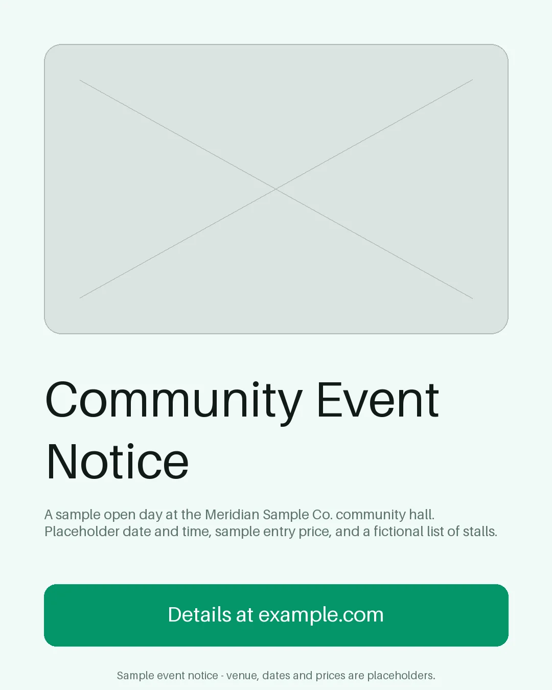 Community Event Notice variant 1