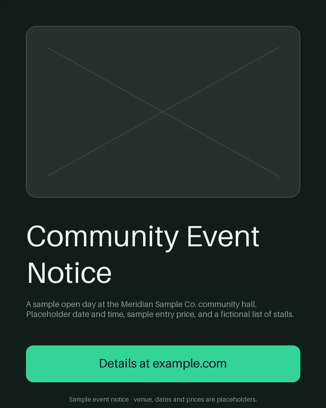 Community Event Notice variant 2