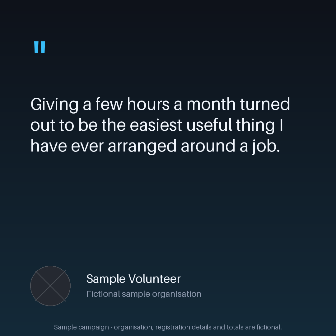 Supporter Voice Quote Card canonical preview