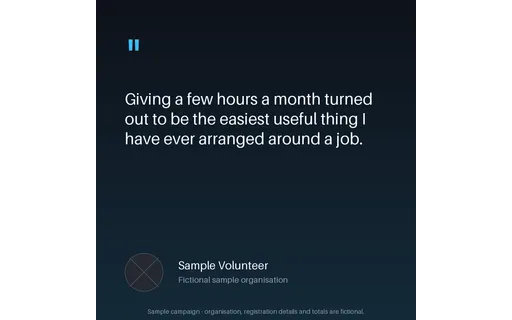 Supporter Voice Quote Card template preview