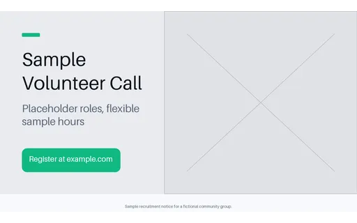 Volunteer Call Header template preview