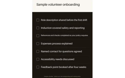 Volunteer Onboarding Checklist template preview