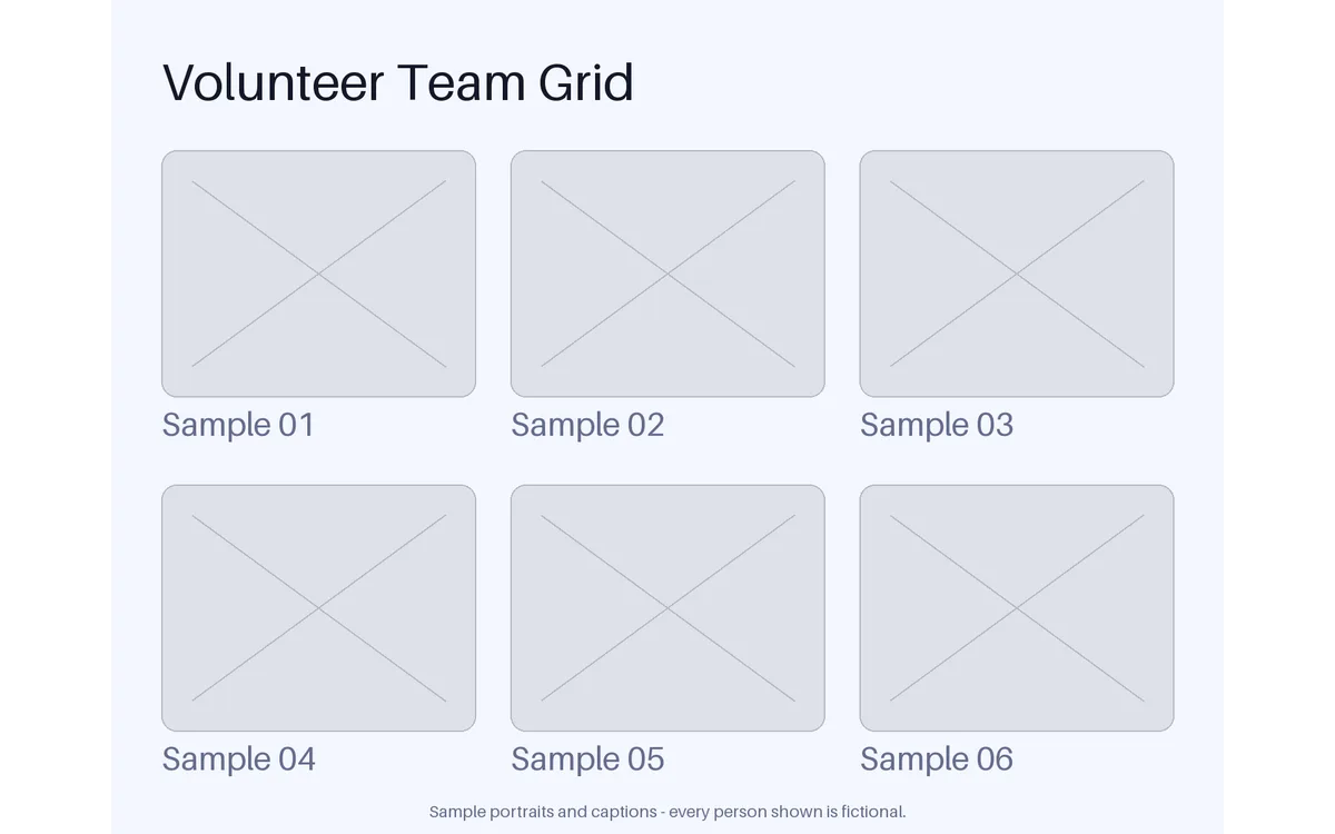 Volunteer Team Grid detail preview