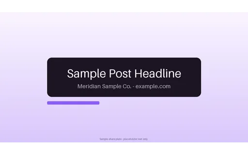 Article Share Plate — scene-plate layout, sample content only