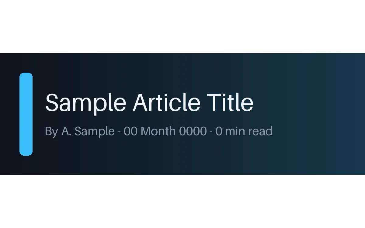 Blog Post Header detail preview