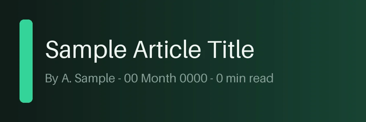 Blog Post Header variant 2