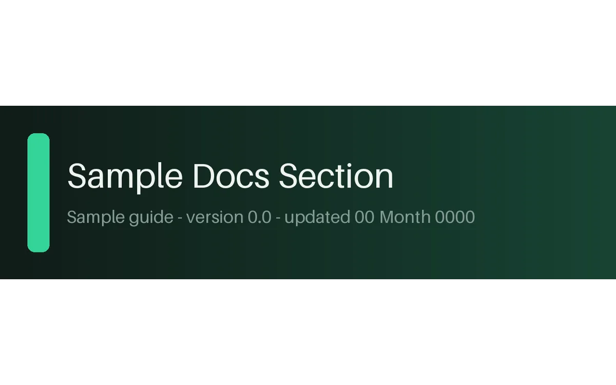 Docs Page Header detail preview
