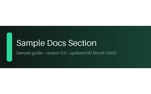 Docs Page Header template preview