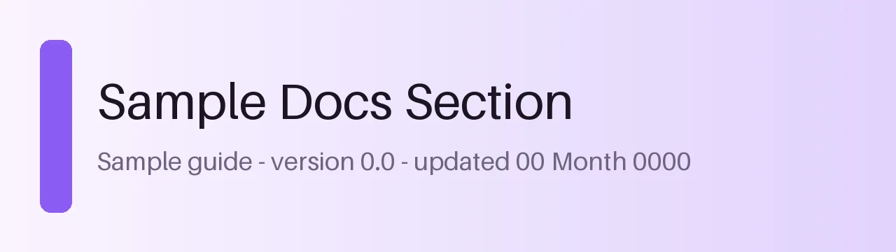 Docs Page Header variant 1