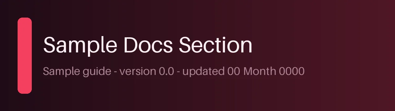 Docs Page Header variant 2
