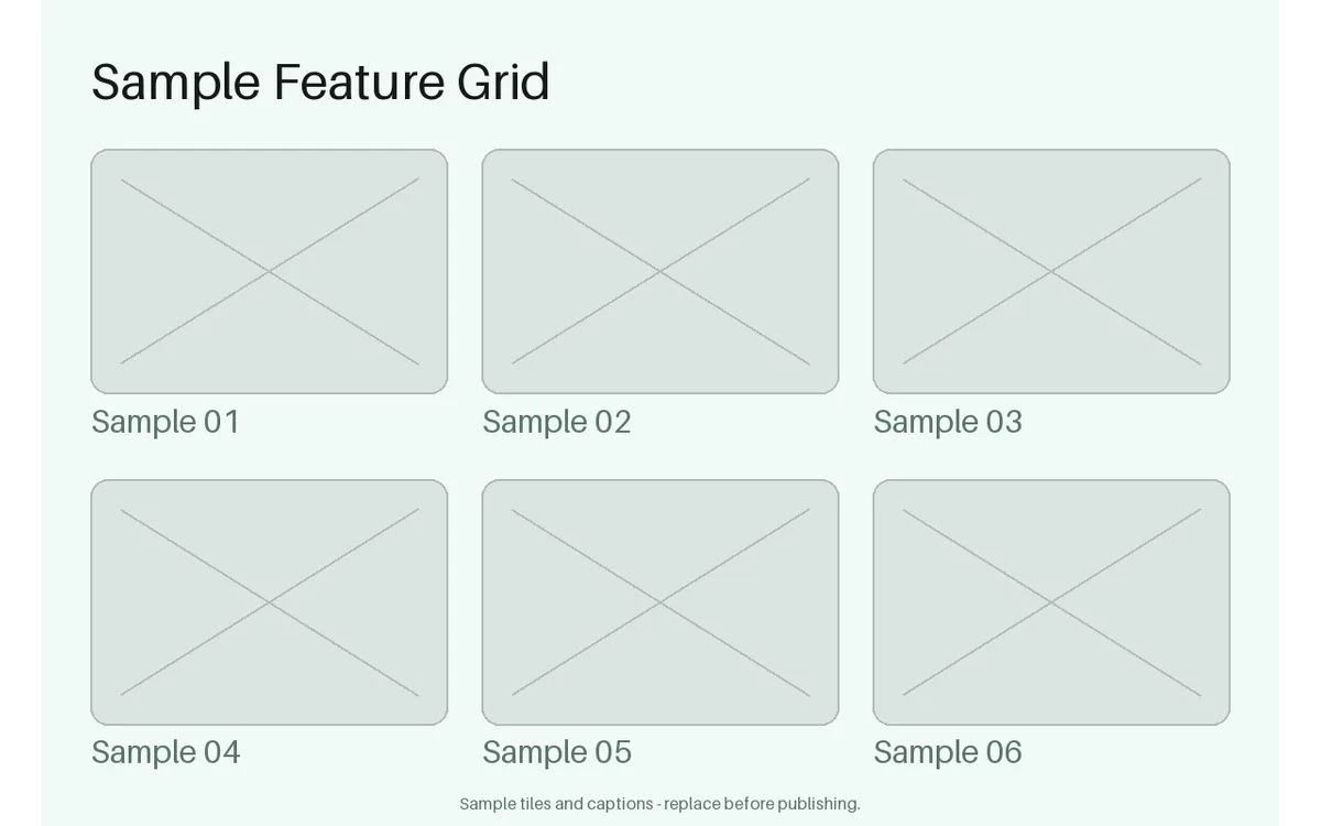 Feature Grid Module detail preview