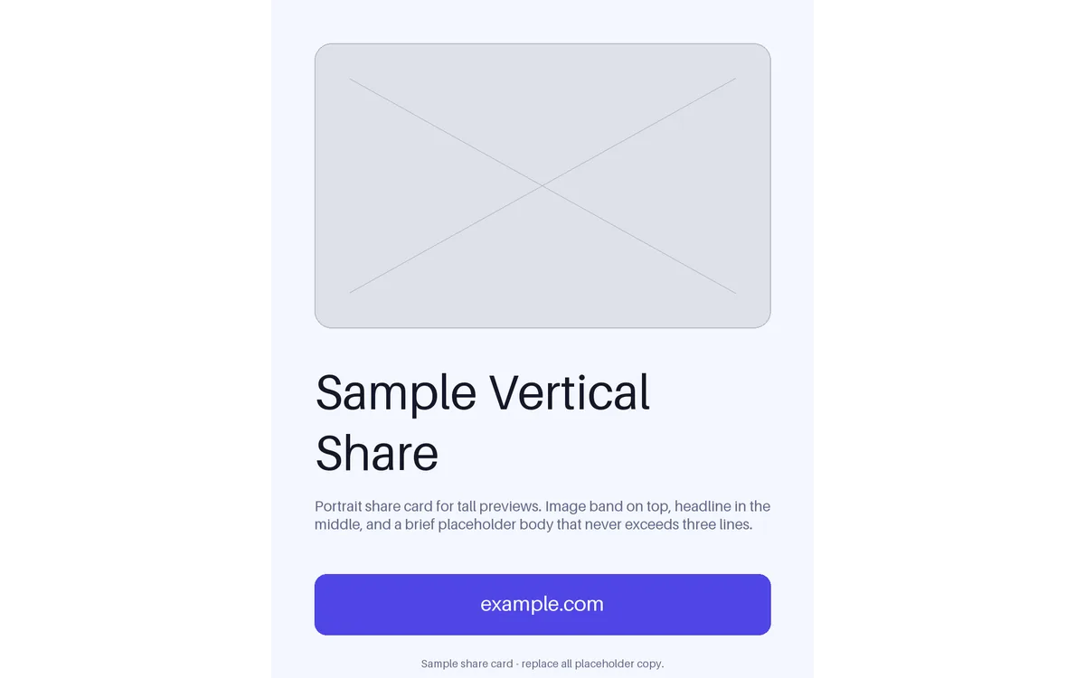 Vertical Share Card detail preview