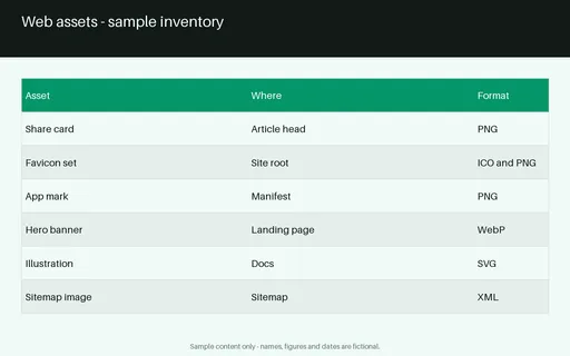 Web Asset Inventory Sheet template preview
