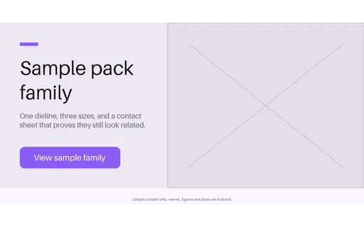Pack Family Hero template preview