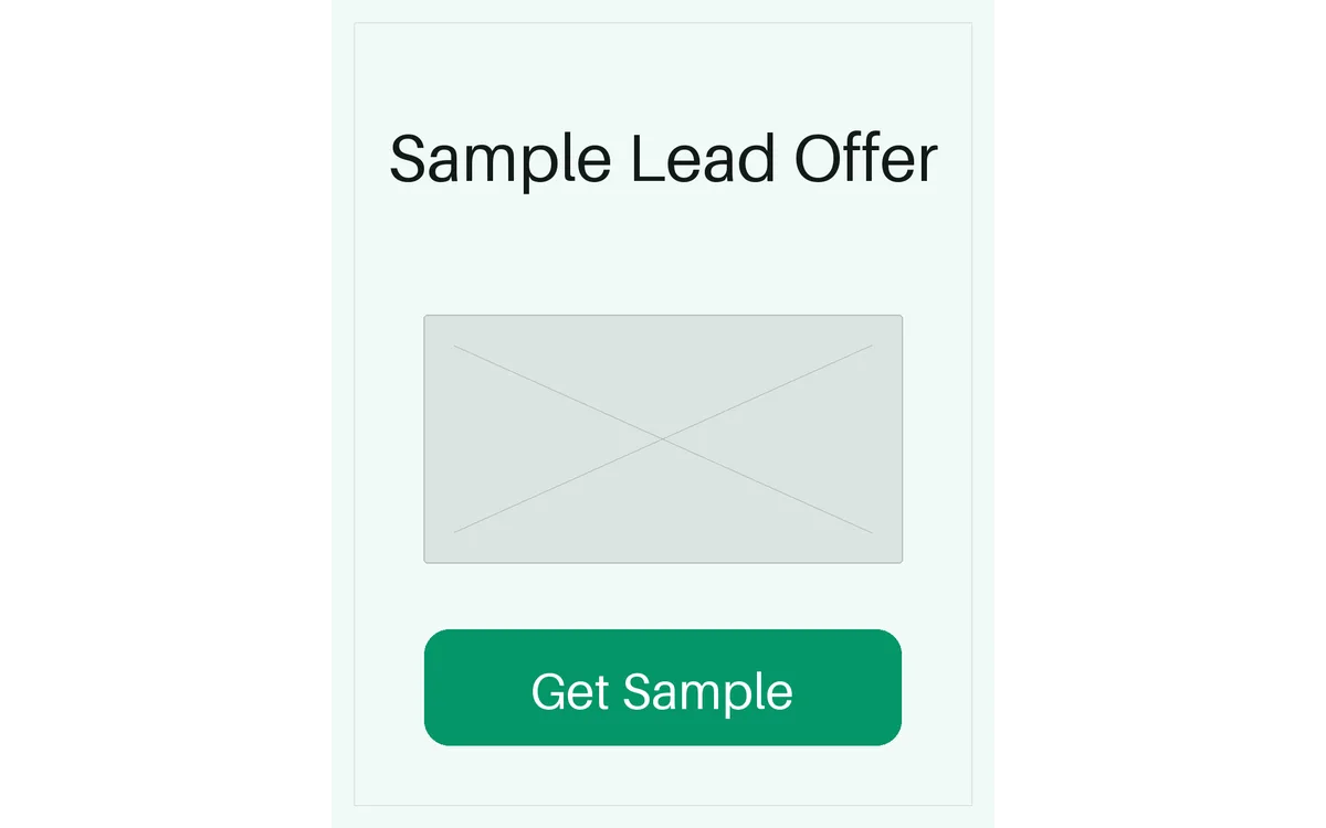 Lead Capture Promo Card detail preview