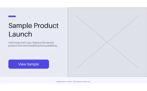 Product Launch Hero template preview
