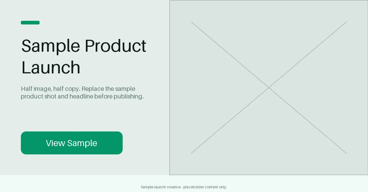 Product Launch Hero variant 2