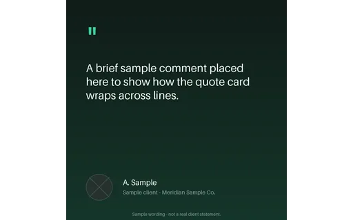 Client Feedback Card template preview