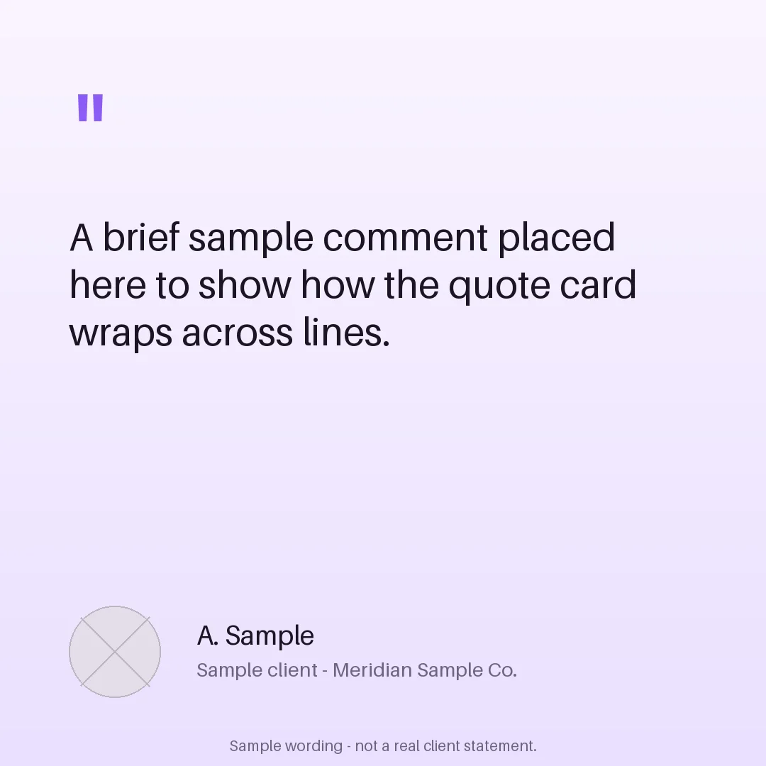Client Feedback Card variant 1
