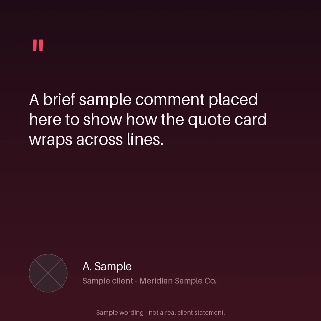 Client Feedback Card variant 2