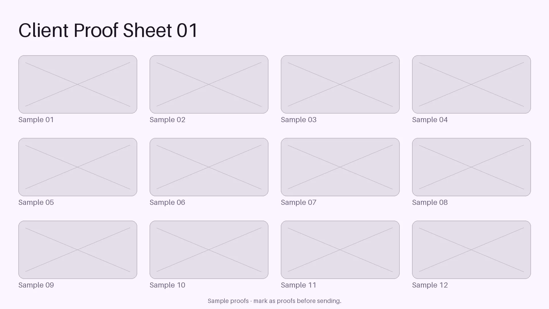 Client Proof Sheet variant 1