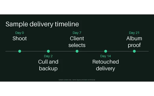 Delivery Timeline Rail template preview