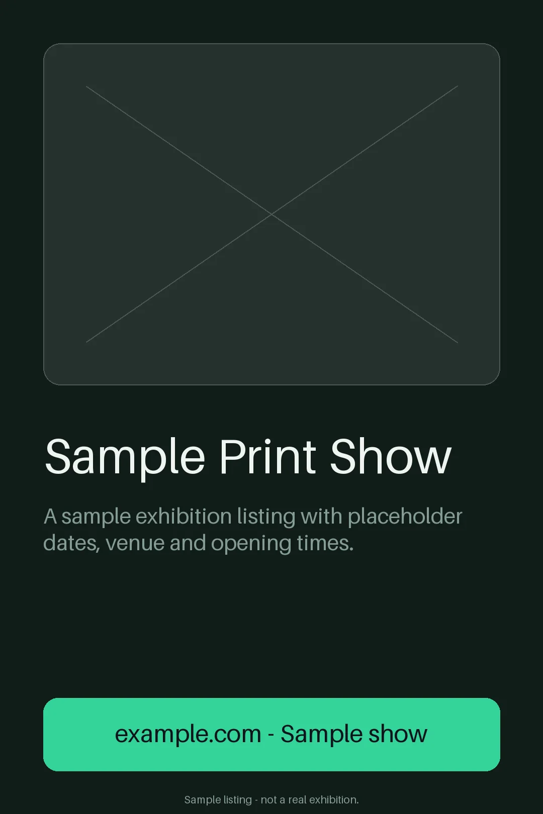 Exhibition Print Poster variant 1