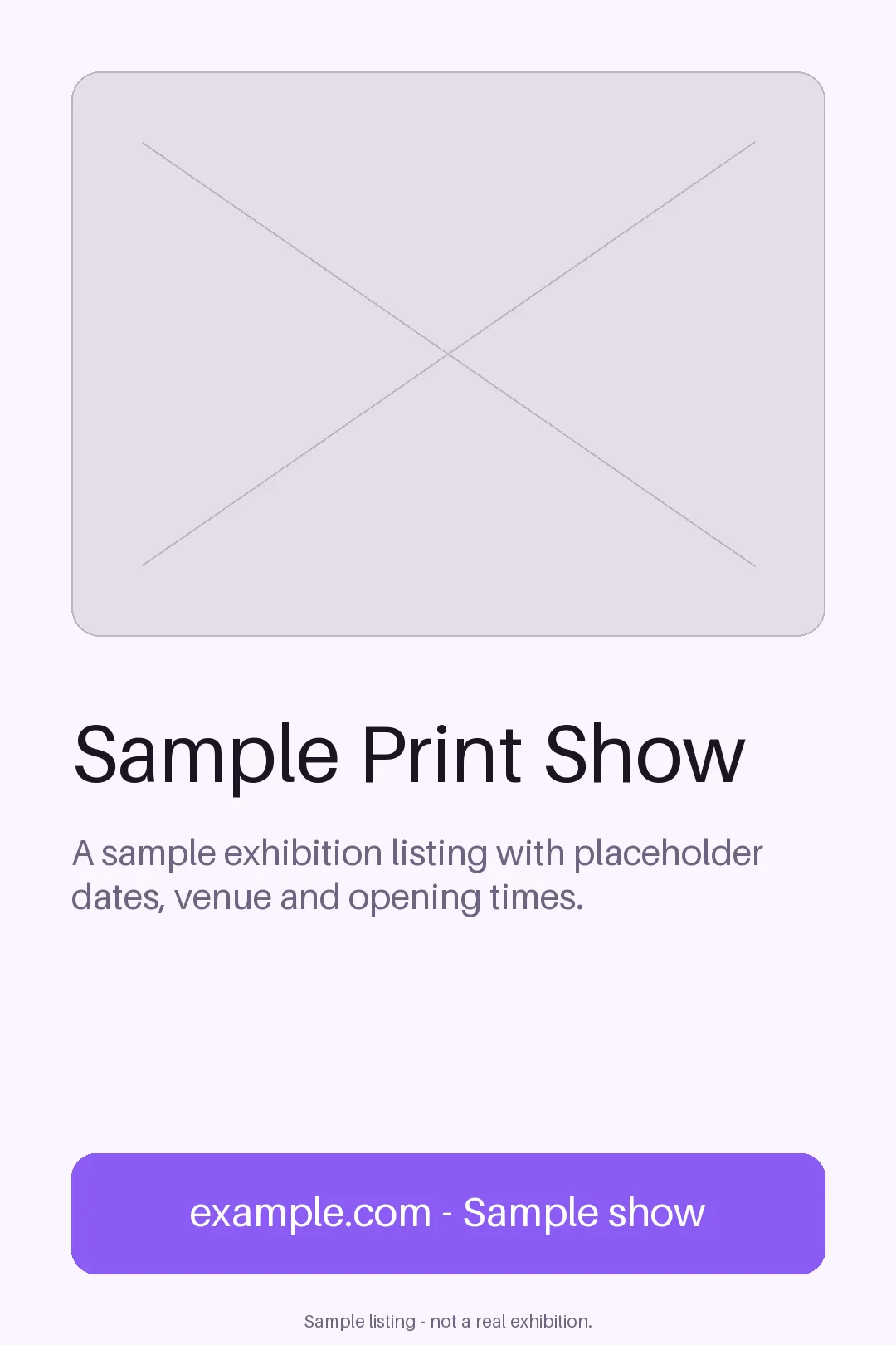 Exhibition Print Poster variant 2