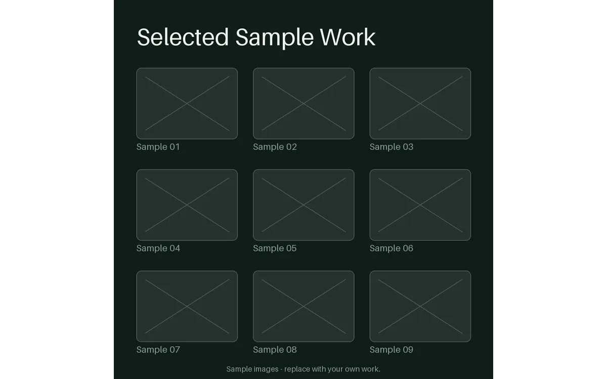 Nine-Up Portfolio Grid detail preview