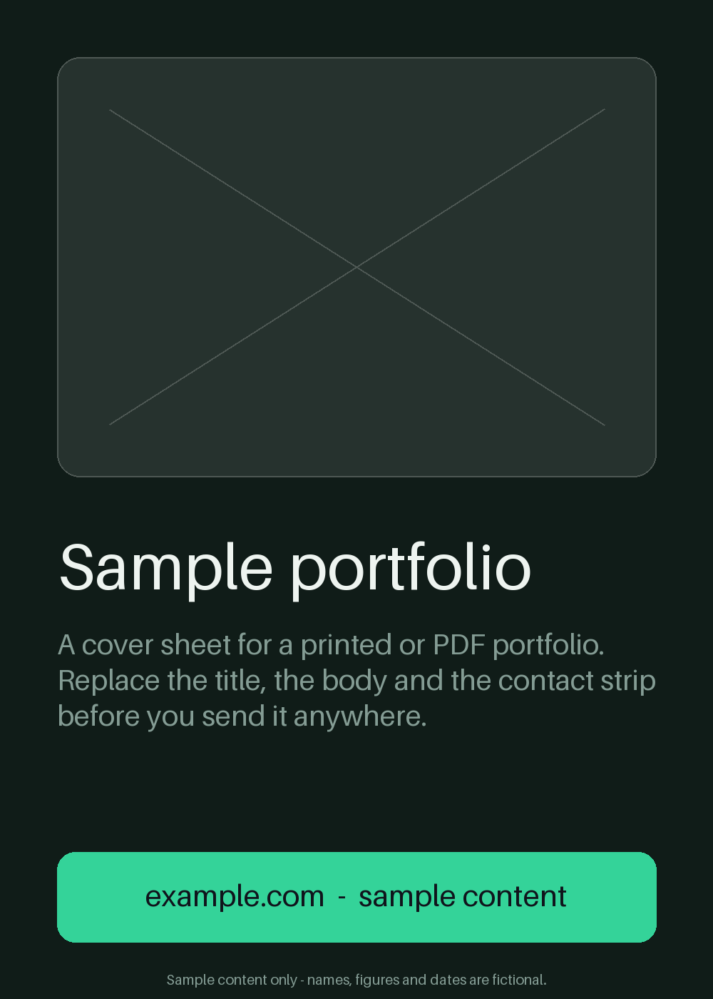 Portfolio Cover Poster canonical preview