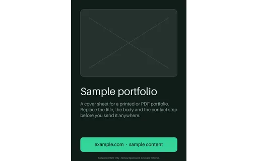 Portfolio Cover Poster template preview