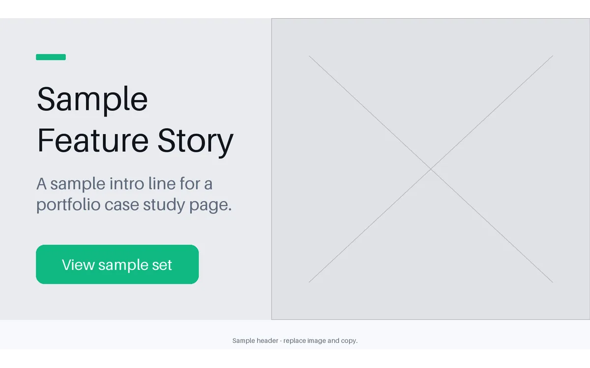 Portfolio Feature Header detail preview