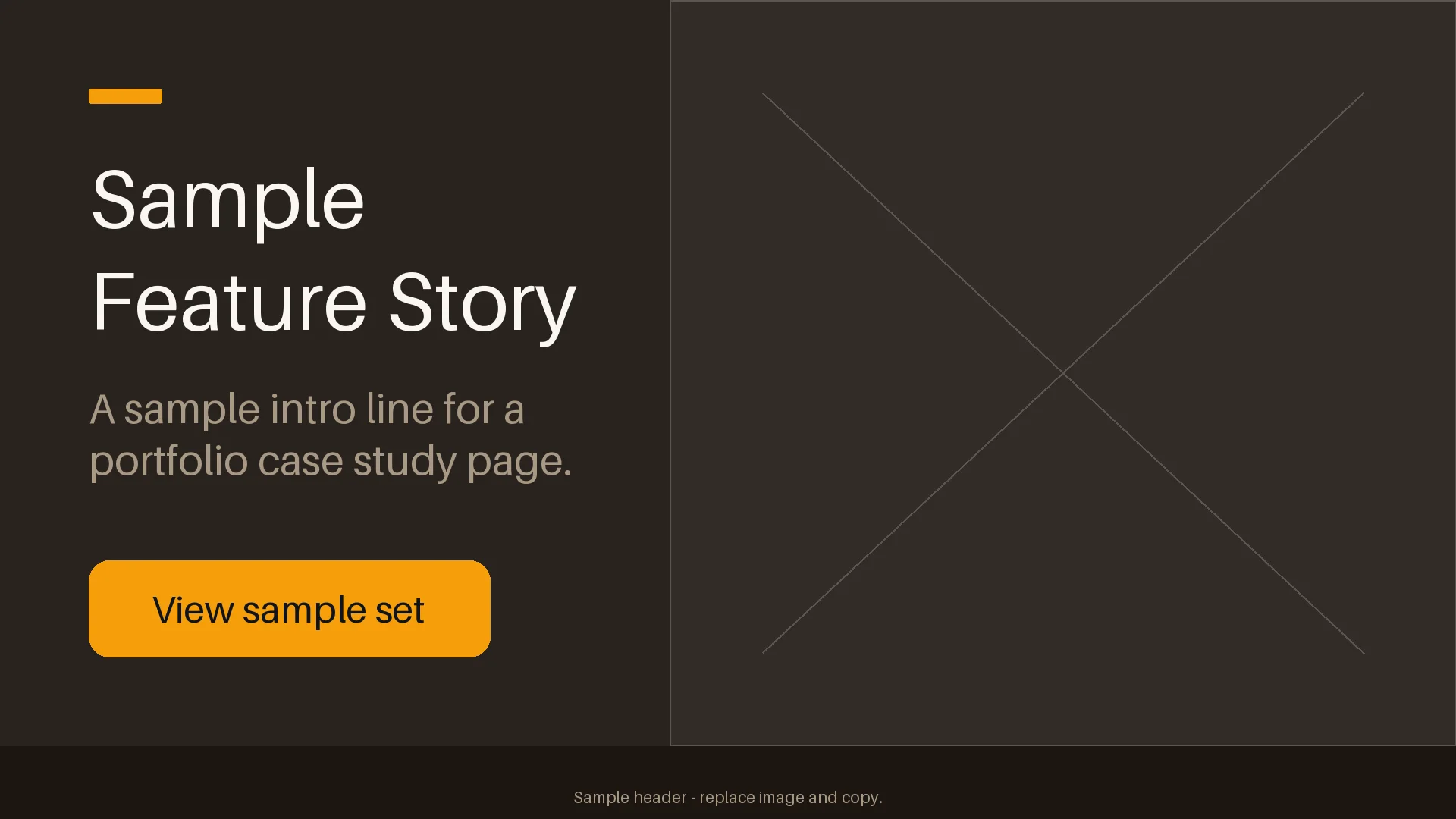 Portfolio Feature Header variant 1