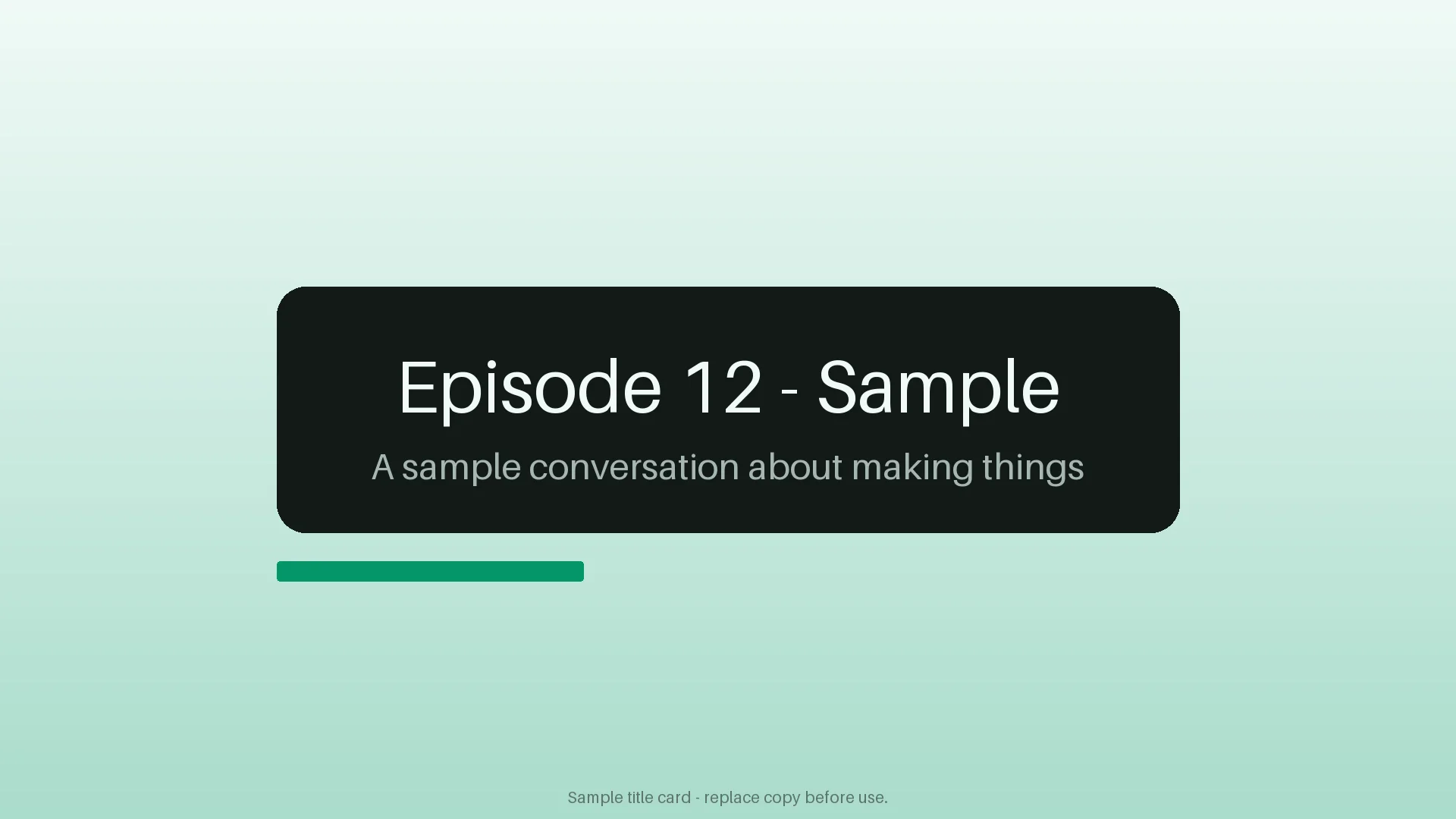Episode Title Card variant 2