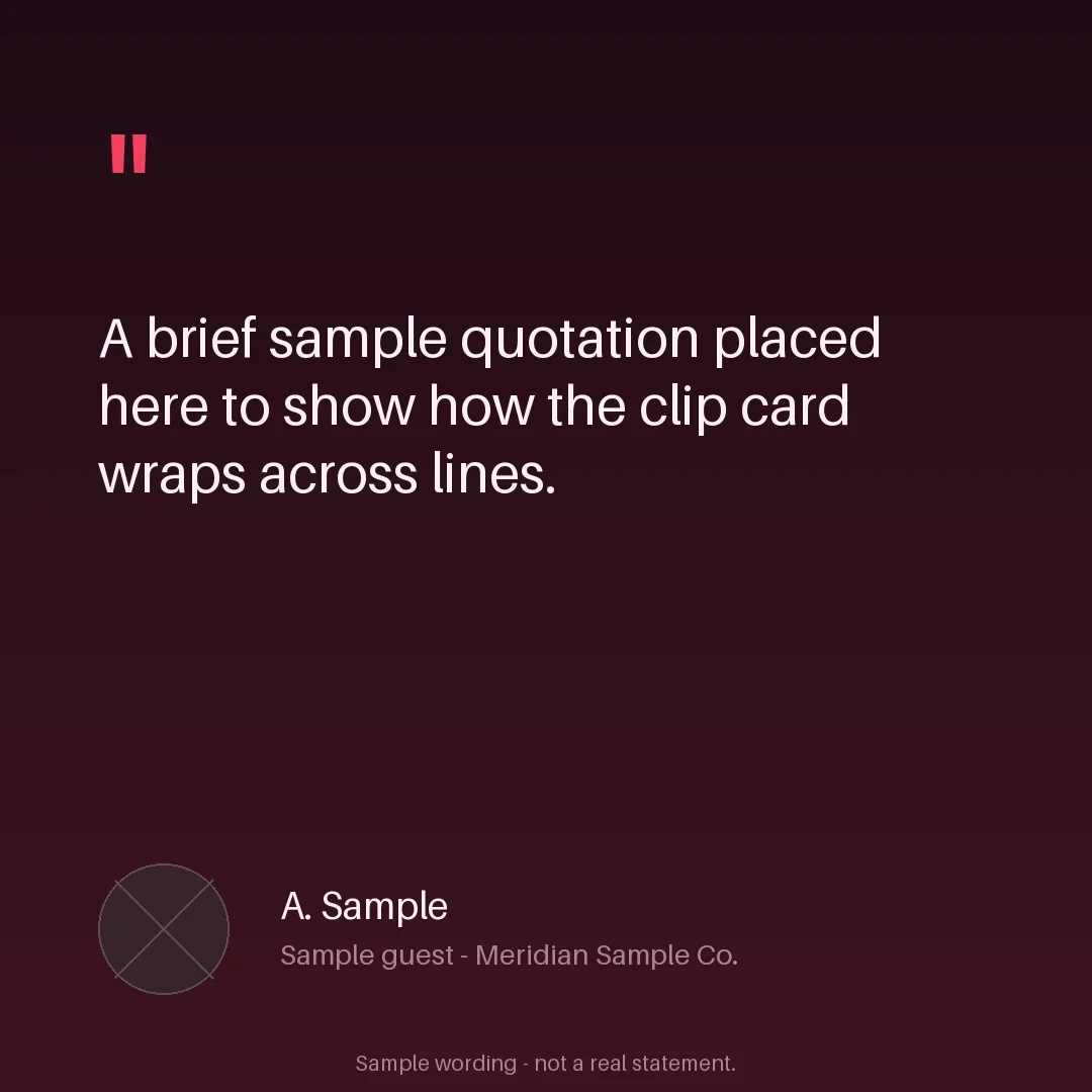 Guest Quote Clip Card variant 2