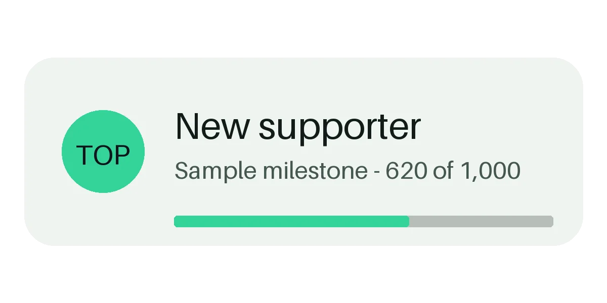 Listener Milestone Alert variant 1