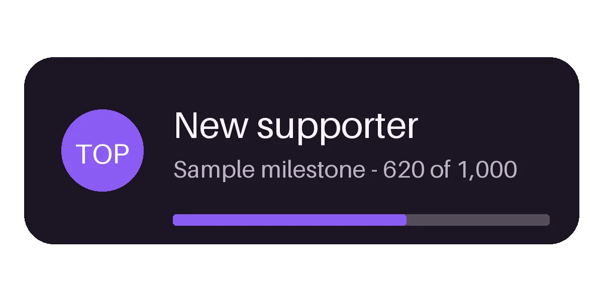 Listener Milestone Alert variant 2