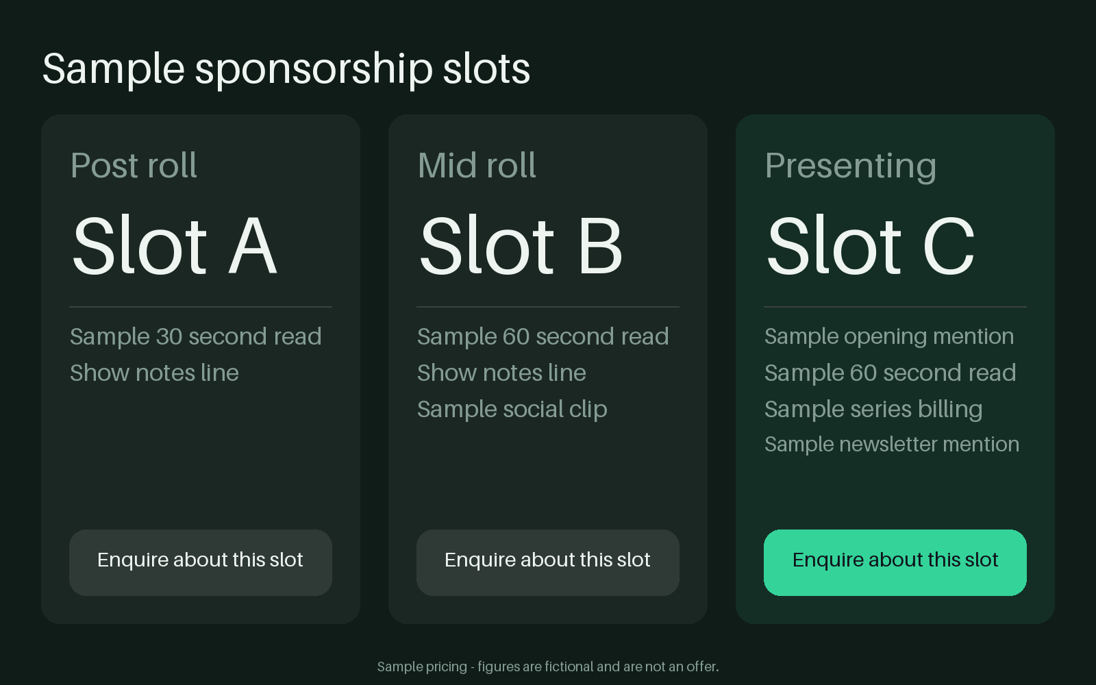 Network Slot Tiers canonical preview