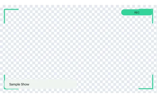 Recording In Session Frame — overlay-frame layout, sample content only