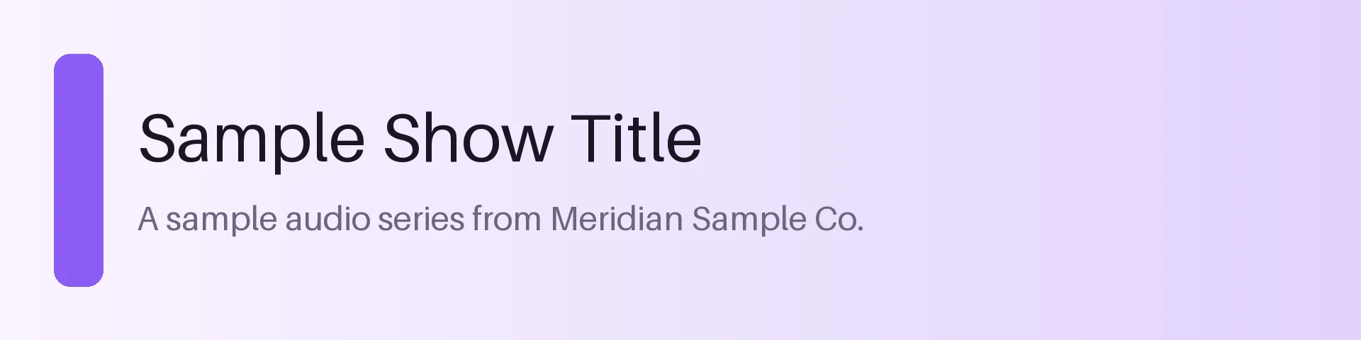 Wide Show Channel Banner variant 1