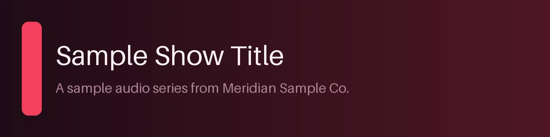 Wide Show Channel Banner variant 2