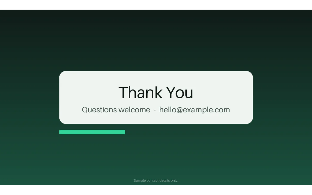 Closing Thanks Slide detail preview