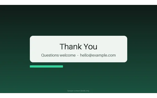 Closing Thanks Slide template preview