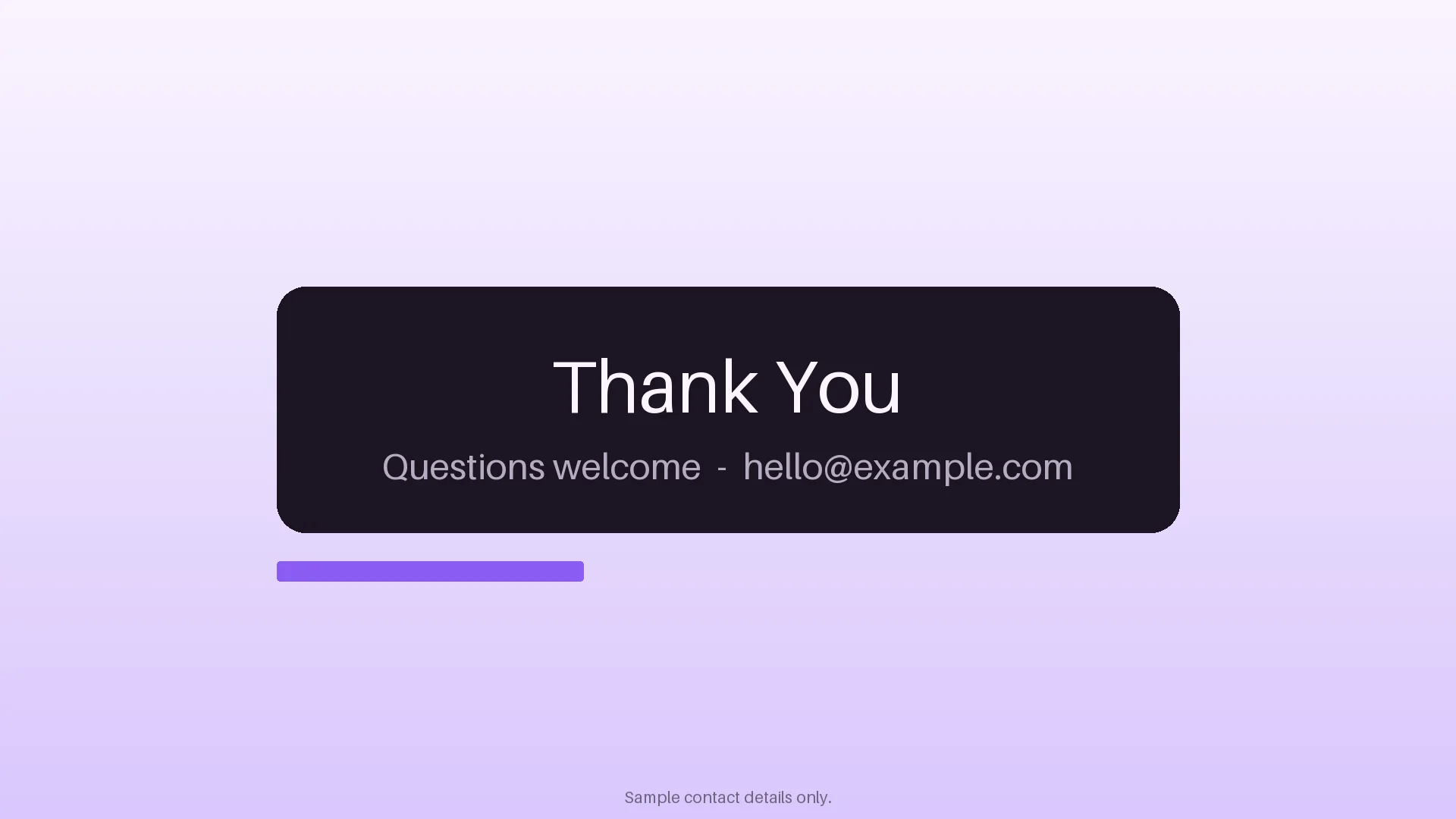 Closing Thanks Slide variant 1