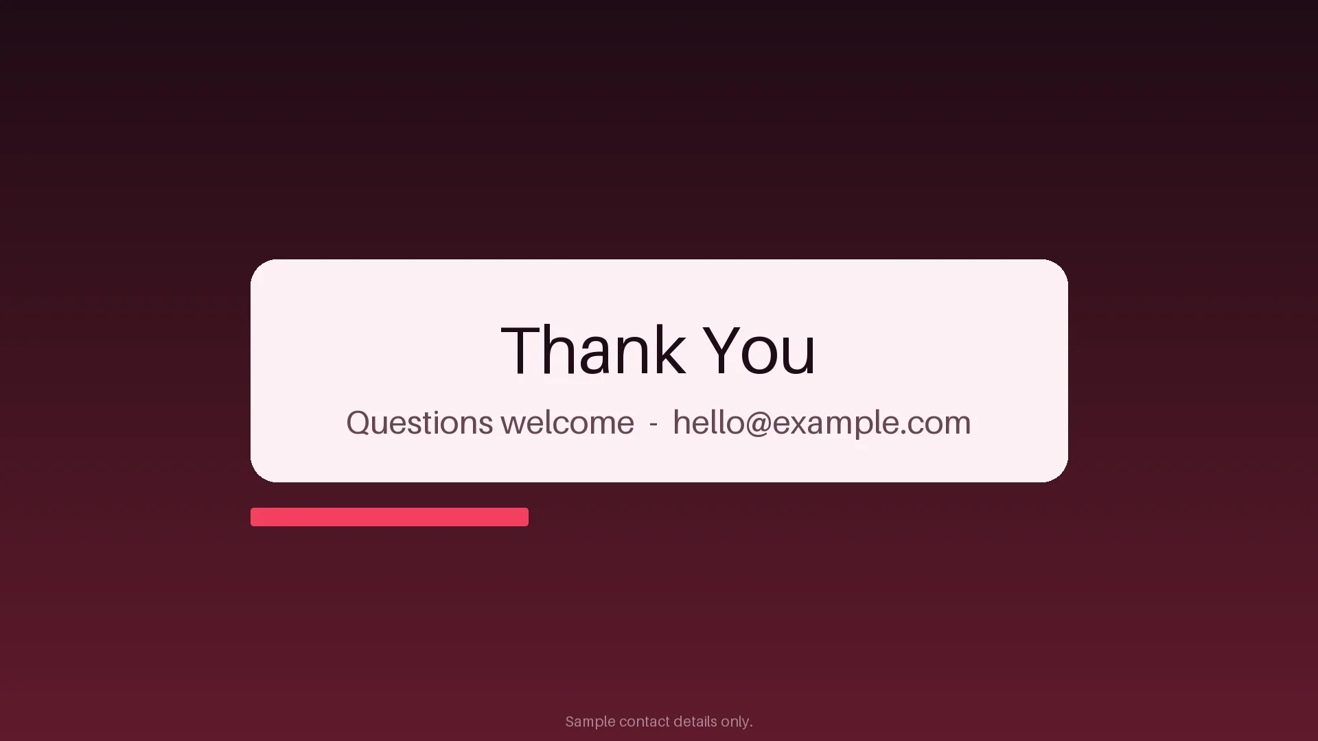 Closing Thanks Slide variant 2