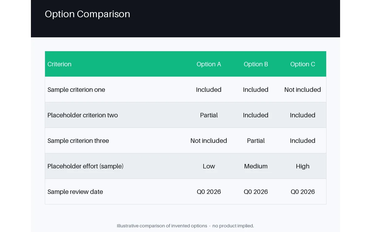 Comparison Table Slide detail preview