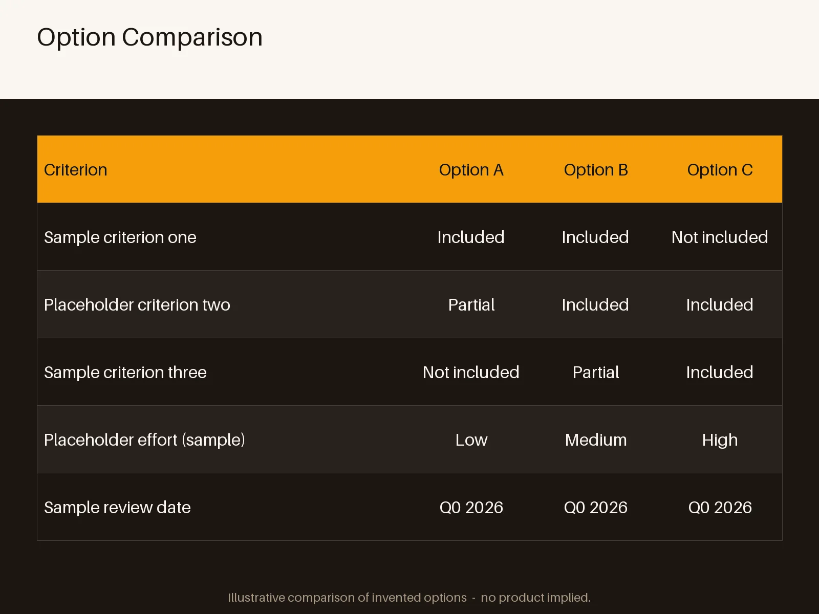 Comparison Table Slide variant 1