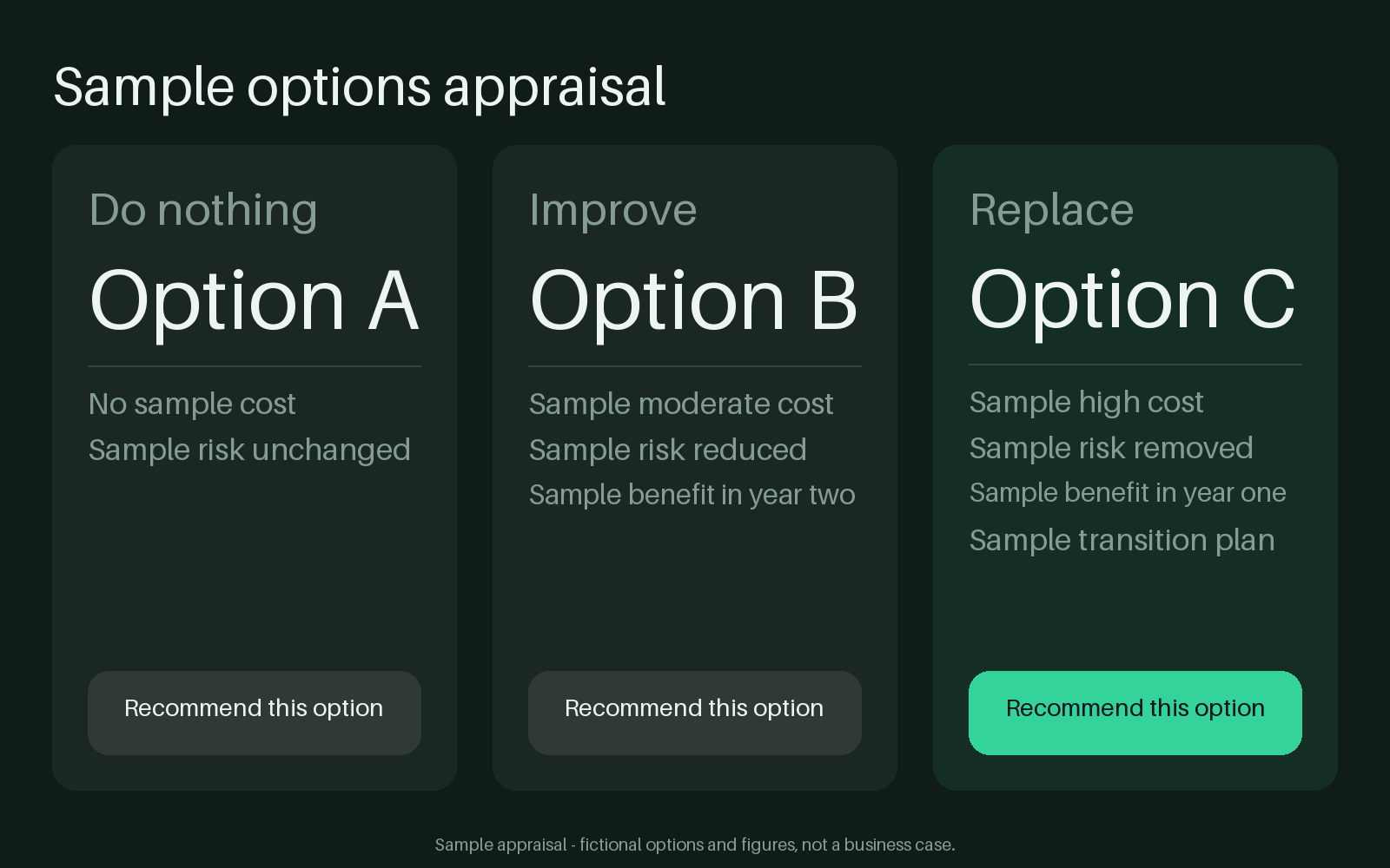 Option Comparison Tiers canonical preview
