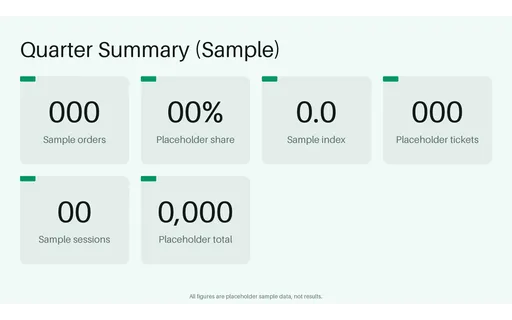 Quarterly Summary Slide template preview